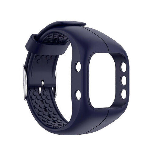 (Dark blue) Soft Silicone Strap Replacement Link Bracelet Band for Polar A300