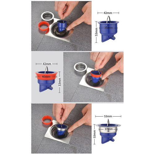 Magnetic Water Drain Filter Backflow Preventer Floor Strainer Sewer Core Plug 1