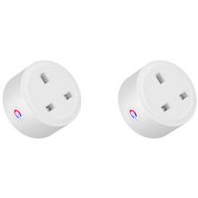 2X Tuya Zigbee Socket 16A Home Powers Monitor Powers Outlet Life Voice Control Alexa Timing DIY UK Plug