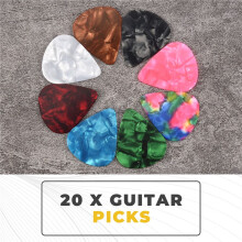 20pcs Colorful Celluloid Thin Guitar Picks 0.46mm / 0.71mm Color Random