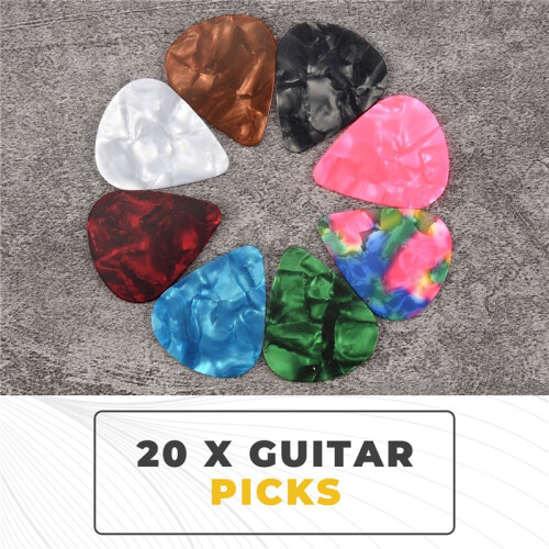 20pcs Colorful Celluloid Thin Guitar Picks 0.46mm / 0.71mm Color Random