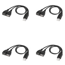 4X USB Splitter Cable, USB 2.0 A Male to Dual USB Female Jack Y Splitter Charger Cable