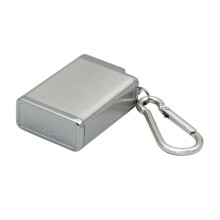 (White) Small Lighter Cigarette Ashtray with Key Chain Smoking Accessories Portable