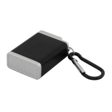 (Black) Small Lighter Cigarette Ashtray with Key Chain Smoking Accessories Portable