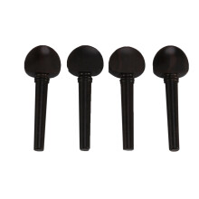 4X 4/4 Ebony Violin Parts Tailpiece Pegs Chinrest Maple Bridge Set