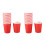 40 Paper Cups (9Oz) - Plain Solid Colours Birthday Party Tableware Catering(Red) 1