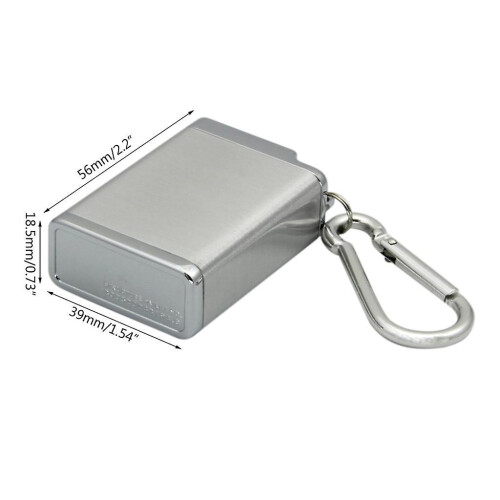 (Black) Small Lighter Cigarette Ashtray with Key Chain Smoking Accessories Portable 2