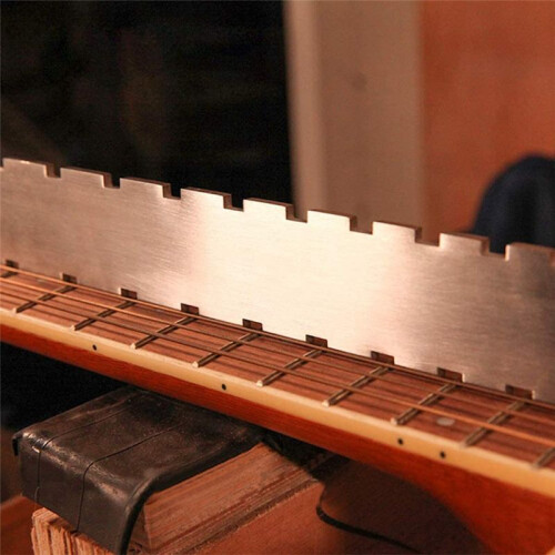 Guitar Neck  Straight  Luthier Tool with String Distance Ruler Neck Ruler String Distance Measuring Ruler 2