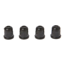 (Black) 4 Pcs Electric Bass Guitar String Mounting Ferrules Bushing For Thru Body Parts