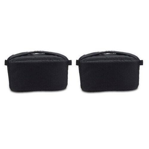 2X Bolsa de Câmera Acolchoada com Divisória de InserçãO Universal Capa à Prova de Choque para Câmera Dslr Slr (Preta)