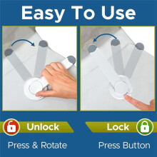 Baby-Proof Toilet Lock Self-Adhesive Baby Toilet Lock Multi-Function Children'S Toilet Lock
