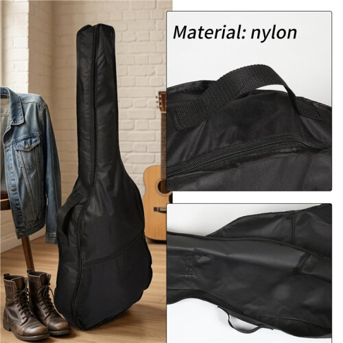 Akustisk GitarrväSka GitarrväSka med Bakre HäNgslinga för 41 Tum Akustisk Gitarr Elektrisk Gitarr Bas Klassisk Gitarr 1
