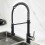 (Black Brushed) Kitchen Mixer Tap 360Swivel, Modern High Arc Single Handle Spring Kitchen Sink Faucet with Pull Out Spray Head2-Modes Spray 1