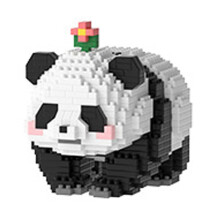 2026 new Panda Building Block Toy Plastic Cute Animal Building Toy with Pad for Girls Boys Adults Gifts Type B 983PCS