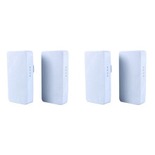4 PièCes Routeur Wifi ExtéRieur 2.4G 300Mbps RéPéTeur Wifi Pont Routeur Sans Fil 1KM Extension Wifi Longue PortéE 24V POE Prise UE