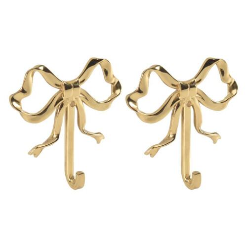 4PCS Decorative Bow Hanger Towel Hook Bow Shaped Hat Hooks Brass Bow Shaped Hat Hooks Hanging Towel Hook,Small 2