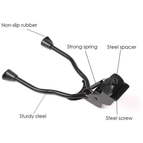 Support de Vélo en Fer Noir Pliable Durable Support de Jambe Durable Accessoires de Bicyclette 1