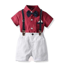 (130cm, white) Baby Boys Gentleman Outfits Suits With Tie