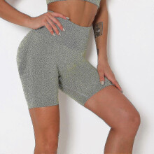 (M, green) Women's Butt Lifting Yoga Shorts, Workout High Waist Tummy Control Ruched Booty Pants, Sexy Peach Butt Hip Lift Short