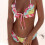 (XL, Pink) Women's Sexy Split Body Triangular Bikini Printed Swimsuit 1