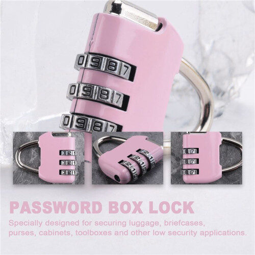 Luggage Box Resettable Combination Lock Padlock 3 Digit Number