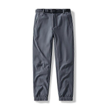 (M, Grey) Outdoor Hiking Pants in Winter, Windproof, Waterproof, And Fleece Warm, Men's Straight Leg Pants
