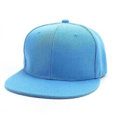 (SkyBlue) Fashion Unisex Baseball Cap Men Women Hip-hop Flat-brimmed Cap Outdoor Snapback Hat Flat Brim Trendy Leisure Adjustable Sun Hats