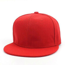 (Red) Fashion Unisex Baseball Cap Men Women Hip-hop Flat-brimmed Cap Outdoor Snapback Hat Flat Brim Trendy Leisure Adjustable Sun Hats