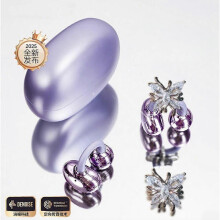 (Purple) New Butterfly Earrings Bluetooth Earbuds Clip on Wireless Sports Headsets