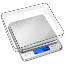 Digital Kitchen Scale, USB Rechargeable, 3Kg/0.1g Mini Food Scale, Electric Cooking Scale, Waterproof Digital Scale USB Rechargeable