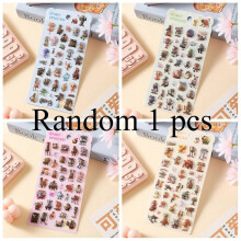 1/4p 3D The Classic of Mountains and Rivers embossed diamond stickers with cartoon theme, PVC bonbon drop sealDIY