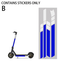 (B) PVC Scooter Reflective Sticker For Xiaomi And Ninebot Max G30 G30D Electric Scooter Fluorescent Body Decoration Warning Sti S7V2