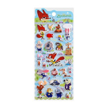 (BB) 2026 Disney Zootopia Foam Stickers Judith Nick Children's Cartoon 3D Stereoscopic Bubble Stickers Decoration