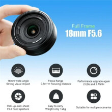 7 Artisans 18mm F5.6 Full-Frame Ultra-Wide Angle Lens Pancake Lens for L Mount Cameras Mirrorless Cameras C