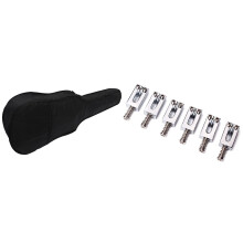 6 Pcs Electric Guitar Bridge Saddles Flat & 1 Pcs 38Inch Guitar Bag Oxford Cloth Shoulder Gig Bag