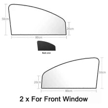 (Front row 1 pair) Magnetic Car Sunshade UV Protection Curtains Sun Shield Cover Double Sides Auto Window Sun Shade Protector Cover Accessories