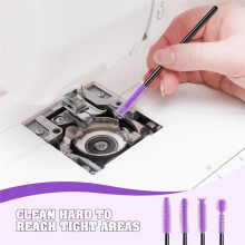 20 Pcs Cranny Sewing Machine Cleaning Brushes, Reusable Silicone Bristles Cleaning Brushes for Sewing Machine Internal