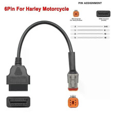 (For Harley 6pin) NEW For KTM OBD2 Connector Motorcycle For YAMAHA/ HONDA For SUZUKI For Ducati OBD 2 Extension cable For Kawasaki Diagnostic tool