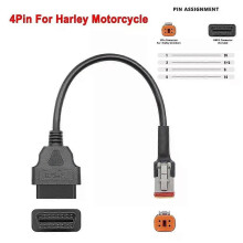 (For Harley 4pin) NEW For KTM OBD2 Connector Motorcycle For YAMAHA/ HONDA For SUZUKI For Ducati OBD 2 Extension cable For Kawasaki Diagnostic tool