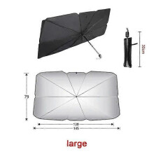 (1pcs Large) Car Sunshade Umbrella Windshield Folding Front Parasol Umbrella Type Sun Shade for Car Window Summer Sun Protection Accessories