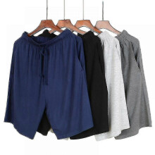 (L, Navy Blue) Men's And Big Men's Pajama Shorts With Pockets A