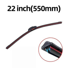 (22 Inch (550mm)) Universal Car Windshield Wiper Blades Double Layer Soft Rubber Automotive Replacement Wipers Easy to Install 18" 22" 24" 26"