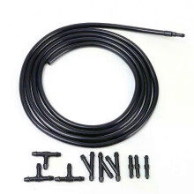 (A black) Universal Car Wiper Wash Hose Set Car Wiper Washer Nozzle Windshield Washers Connector Pipe T/Y/I 3 Kinds of Plumbing Fittings