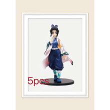 (K-5PCS) Hot Blooded Anime Ghost Slayer Character Zaomen Charcoal Jiro Zaomen You Bean Figurine PVC Model Desktop Decoration Ornament