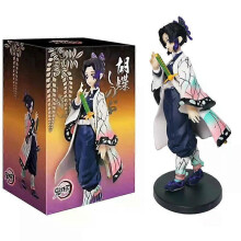 (With box Shinobu) Hot Blooded Anime Ghost Slayer Character Zaomen Charcoal Jiro Zaomen You Bean Figurine PVC Model Desktop Decoration Ornament