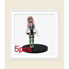 (V-5PCS) Hot Blooded Anime Ghost Slayer Character Zaomen Charcoal Jiro Zaomen You Bean Figurine PVC Model Desktop Decoration Ornament
