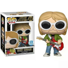 2025 FUNKO POP NEW Arrival Toys Kurt Cubain #64 play guitar with glass action figure for Children Gift