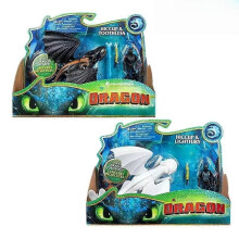(AB 2PCS) New variety of toothless figurines night light and wind flying poisonous teeth dolls figurines figurines sets birthday gifts