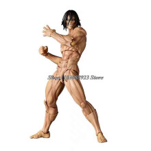 (no box) Revoltech Attack On Titan Eren Jaeger Action Figure Anime AMAZING YAMAGUCHI Model Doll Statue Joint Movable Movie Toys Gifts