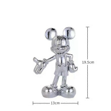 (B) 20cm Classic Character Welcome Mickey Mouse Action Figure Resin Statue Model Home Decoration Crafts Desk Cabinet Ornament Gift